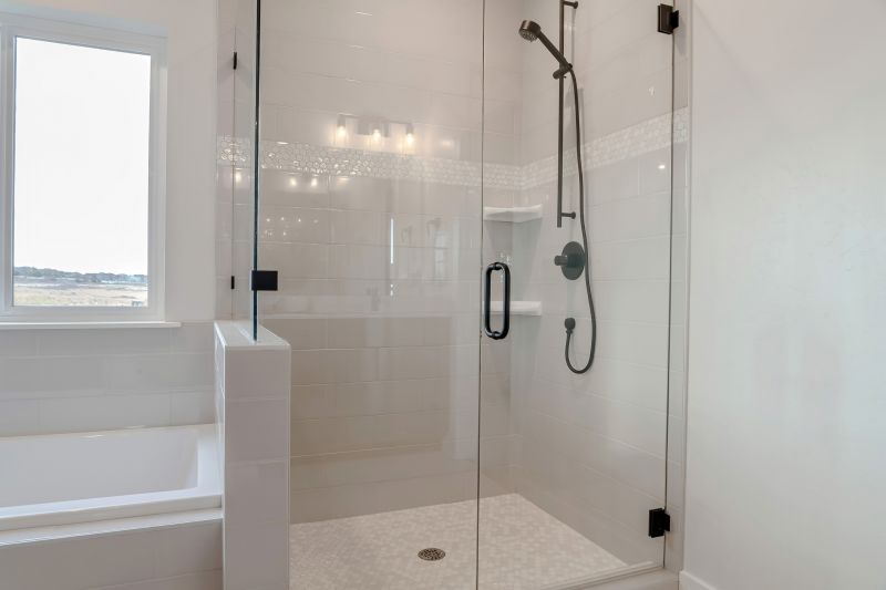 Contemporary Bathroom with Frameless Shower